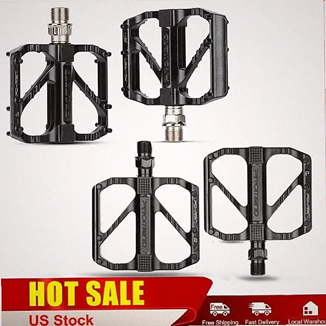 1Pair Bike Pedals Alloy DU Bearing 9/16” Mountain Bike Pedals Hybrid Bike Pedals
