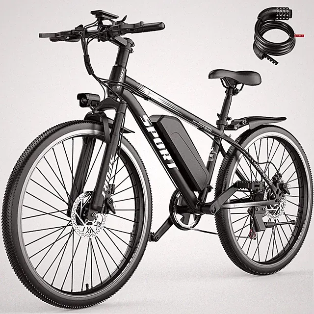 26" 1500W Peak Motor Electric Mountain Bike Ebike 65mile 25mph 48V Commuter Bike
