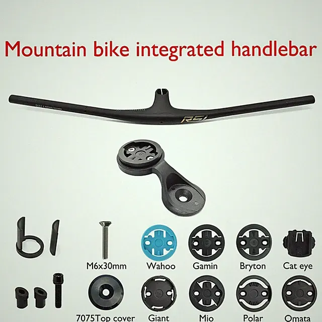 28.6mm MTB Bicycle Integrated Carbon Handlebar 13° for Cross-country/enduro Bike