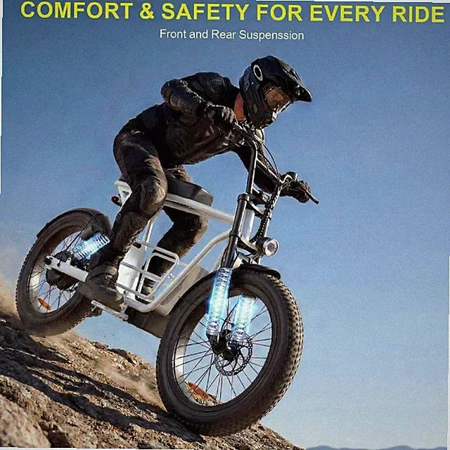 500W Electric Scooter w/Seat Electric Motorcycle 20" Fat Tire