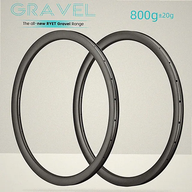 700C Carbon Gravel Rim 35mm XC Cyclocross Road Bike Rims Clincher Tubeless Ready