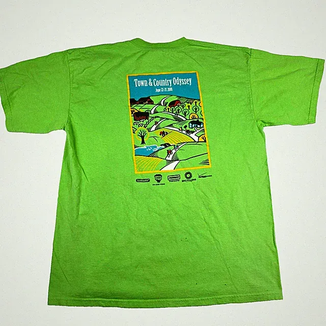 Bike Virginia 14th Annual Town and Country Odyssey 2001 Green Gildan Adult XL