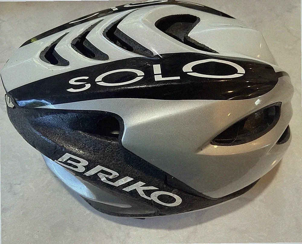 Briko Solo | Bike Helmet TT Triathlon | Silver | (Med-Large)