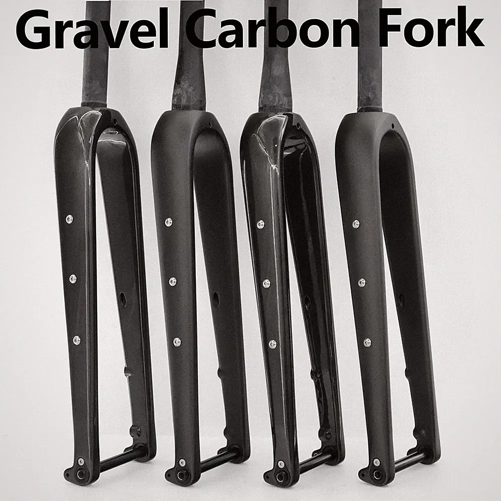 Carbon Fiber Gravel Road Bike Hard Fork 700C Cross-country Bicycle Rigid Forks