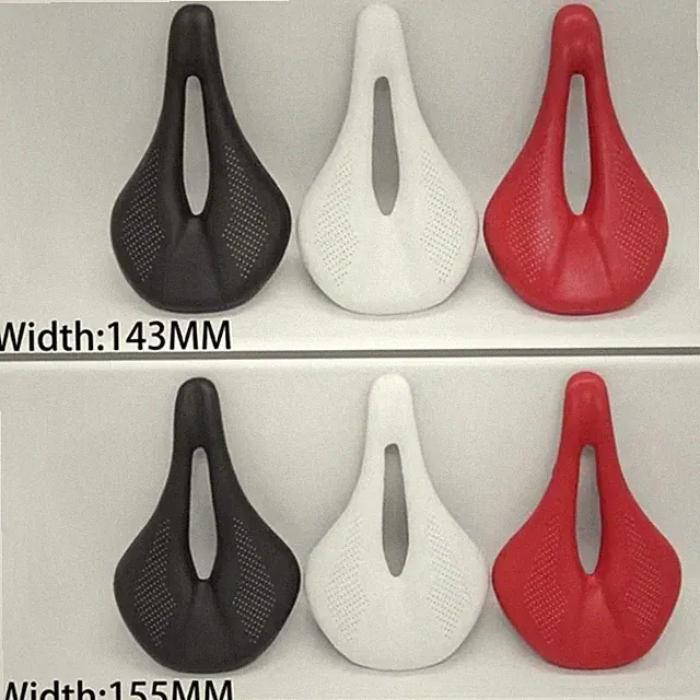 Carbon Fiber Mountain/road Bicycle Seat Ultralight Hollow Leather Seat Cushion
