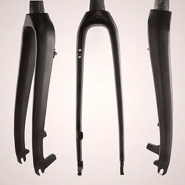City Bikes Front Fork Carbon Fiber Bicycle Hard Fork Disc Brake Glossy Matte