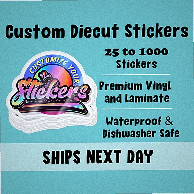 Custom Vinyl Stickers/ Die Cut Stickers/ Logo Stickers/ Bulk Business Stickers