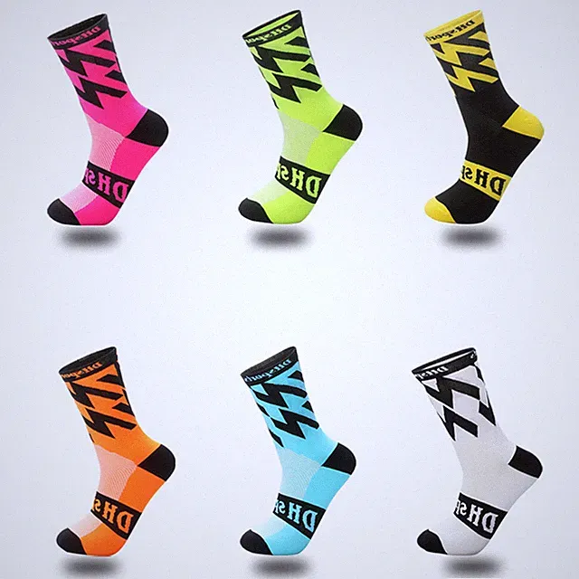 Cycling Socks Mens Womens Riding Bicycle Bike Sport Ankle Socks BMX XC MTB Black