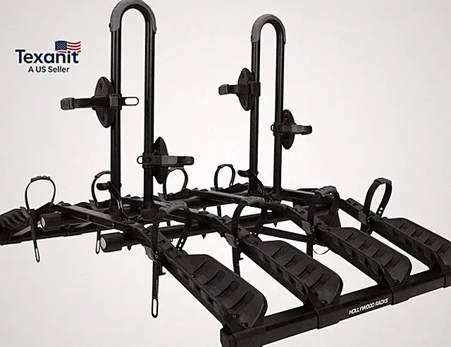 Destination 4 Hitch Bike Rack, Lightweight, Black - Platform Style Bike Rack for