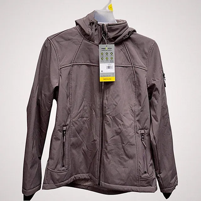 Free Country Free Cycle Ladies Super Softshell Jacket Driftwood Size Medium