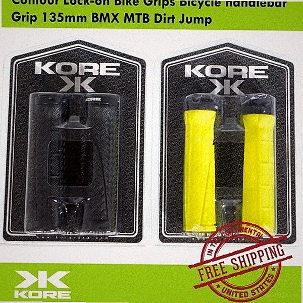 Kore Contour Lock-on Bike Grips Bicycle handlebar Grip 135mm BMX MTB Dirt Jump