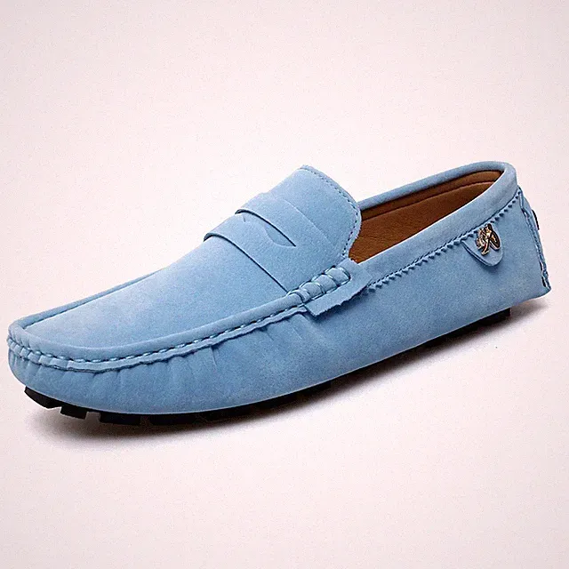 Men's Loafers Genuine Leather Shoes Driving Fashion Cow Suede Loafers Sneakers