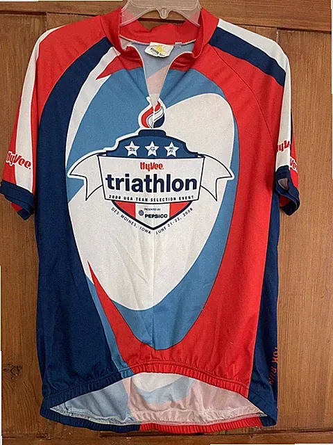 Men’s Rising Sun Triathlon Half Zip Pocket Cycling Jersey Size XL Nike Bicycle