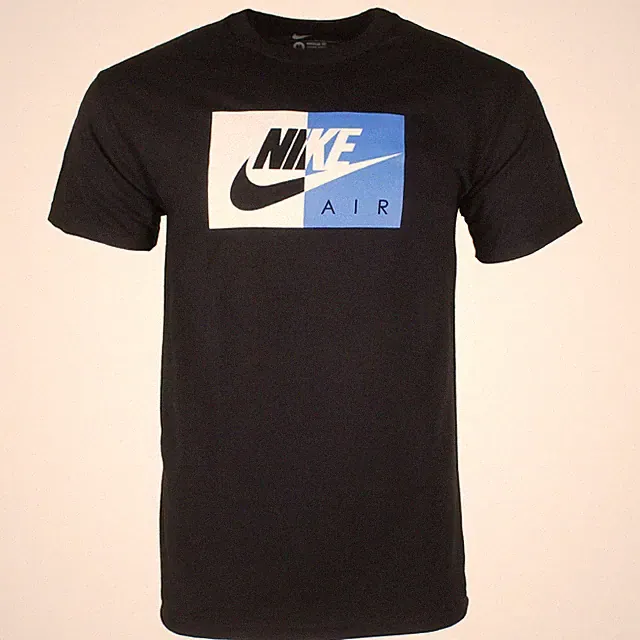 Nike Air Men's Athletic Short Sleeve Color Blocked Logo Gym Graphic T-Shirt