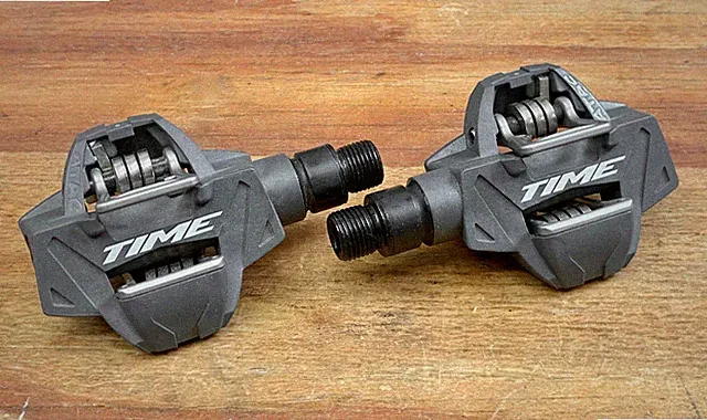 NOS Time ATAC XC 2 Gray MTB Gravel Clipless Pedals New with Cleats Fixed France