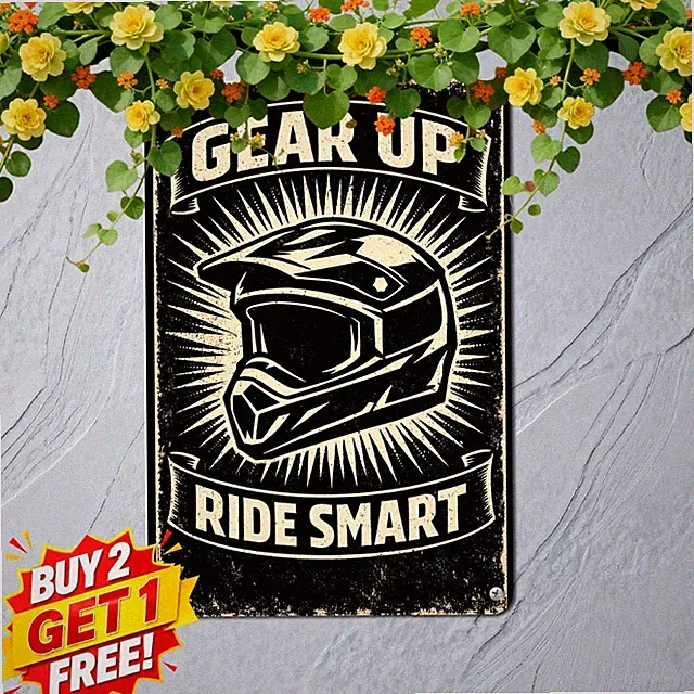 Off-Road Motorcycle Cross Country Dirt Bike Racing Poster Metal Tin Sign 8x12