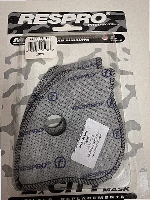 Respro City Mask Pack of 2 Filters LARGE City and Country Bicycle ++++