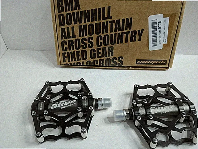 Shanmashi Pair Bicycle Road Mountain Bike Pedals BMX Downhill Cross CA120 Black