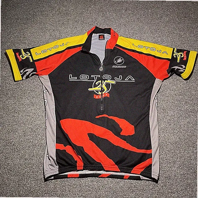 Squadra LOTOJA 2007 Cycling Jersey Mens XL Half Zip Raglan Sleeve Polyester