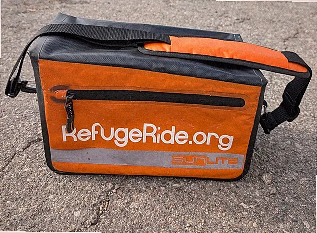 Sunlite Fortress Waterproof RackPack Bike Bag with Side Pockets - 15 L Orange