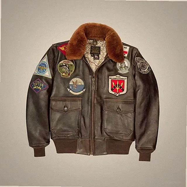 Top Gun Maverick G-1 Bomber Jacket Men Genuine Leather Flight Jacket Aviator