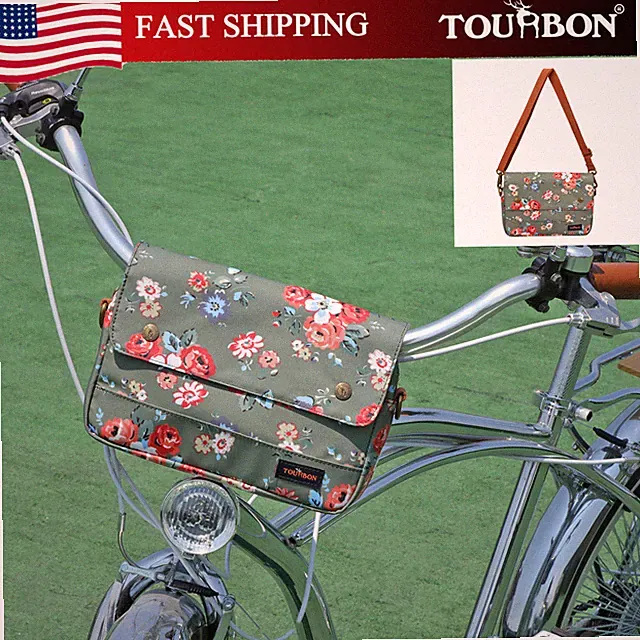 TOURBON Bicycle Handlebar Pannier Bag Phone Storage Pouch Cycling Crossbody Pack