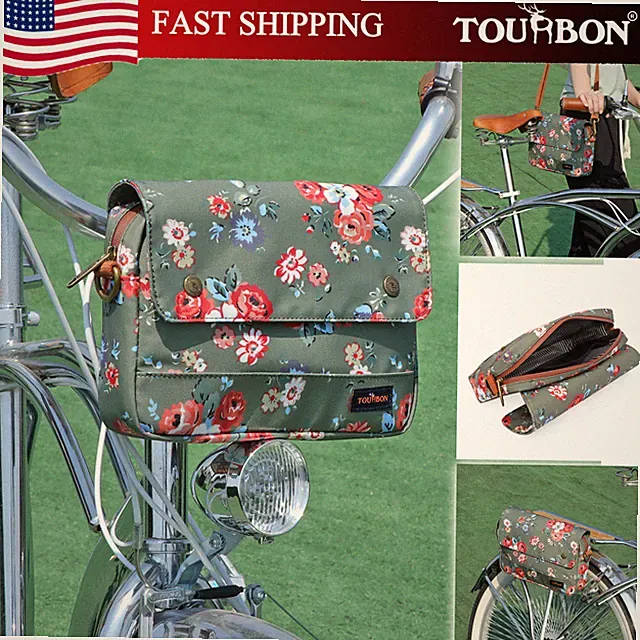 TOURBON Bike Handlebar Pannier Bag Phone Storage Holder Cycling Crossbody Pack