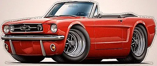 Wall Decal Compatible with 1965 Ford Mustang 289 Convertible Boys Room Garage