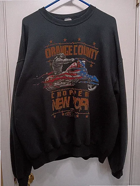 Y2k Orange County Chopper New York Men XL Sweatshirt Grunge OCC Biker Motorcycle