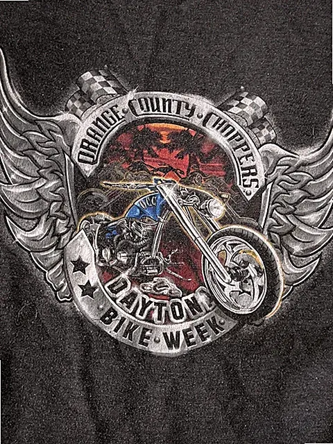 Y2K Vintage Orange County Choppers Hoodie 90s Dk Gray Daytona Bike Week Mens 2XL